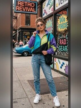 Members Only Nylon Bomber Jacket Womens M 10-12 80s 90s Hip Hop Rap #11